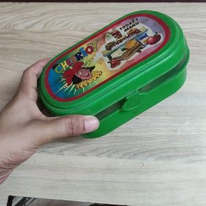 Green Colour Cartoon Tiffin Box