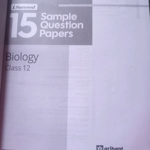 Class 12th, Arihant Biology Sample Paper