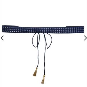 Navy Blue Mirror Belt