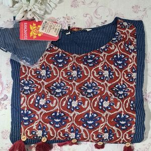 Branded Cotton Kurtis With Mask