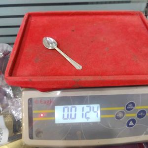 Pure Silver Katori Weight Is 19.5 Gram +Spoon