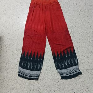 Dark Red & Orange Salwar Pants