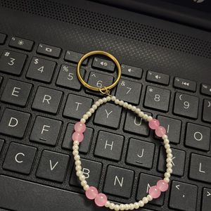 Pearl keychain Handmade