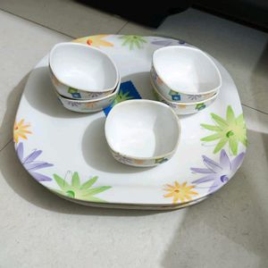 Melamine Dish & Bowl Set ( 5 Pcs Each)