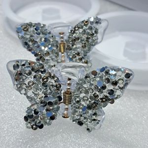 Glitter Butterfly White Claws (2pcs)