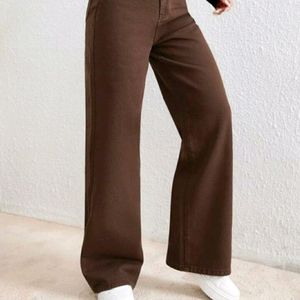 Brown Wide Leg Jeans