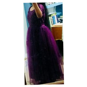 Purple 💜 Colour Beautiful Net Gown