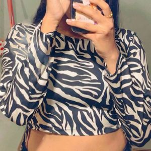 Zebra Crop Top