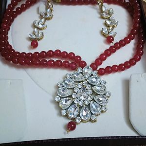 Moti & Stone Red Long Set