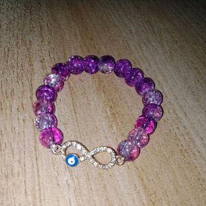 Evil Eye Infinity Purple Bracelet