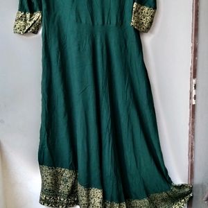 Green Anarkali Suit + Dupatta