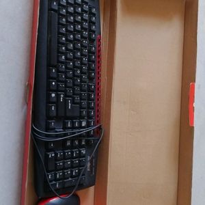 Frontech Wired Keyboard And Wireless Mouse