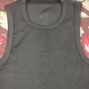 Black Tank Crop Top