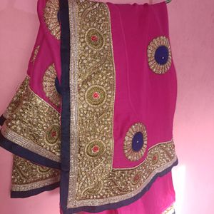 Fancy Pink Beautiful Saree