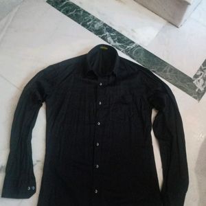 Black Formal Strate Fit Shirt