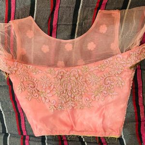 Pink Heavy Blouse For Sarees /crop Tops