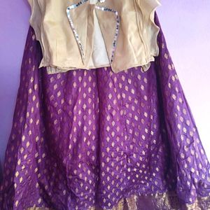 Jacket Style Blause With Banarasi Skirt