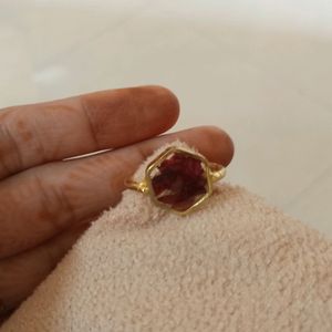 Real Red Rose Resin Ring