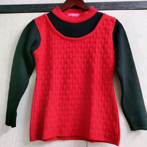 Red And Black Sweater Women's