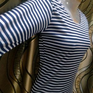 Blue&White Striped Top