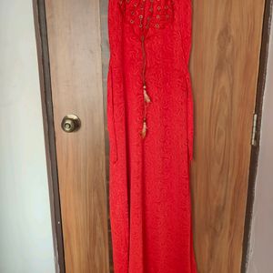 Red Western Gown Dress(Women)