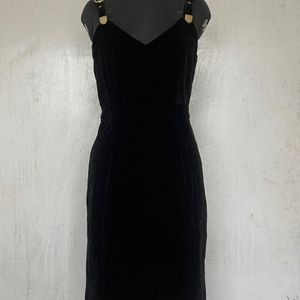 Black Adjuster Sleeve Dress