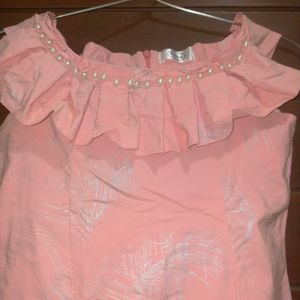 Pink Off Shoulder Dress