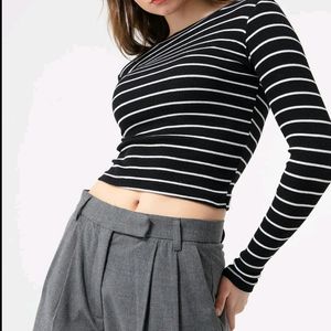 Stripes Top ( Black&grey)