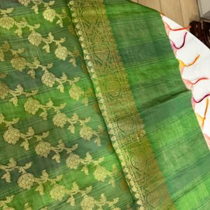 Green Mehndi Banarasi Dupatta..