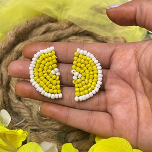 Lemon Handmade Stud Earring