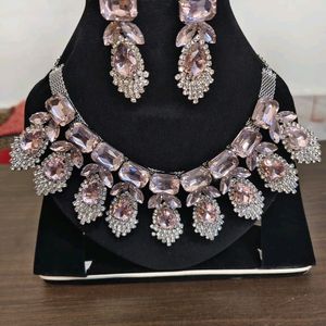 Wedding Korean Glass Stone Necklace