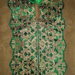 Dijon & Green Salwaar Suit Embroidery