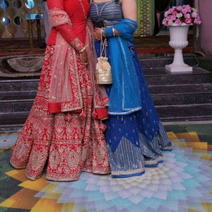 Blue Lehnga With Blouse And Dupata