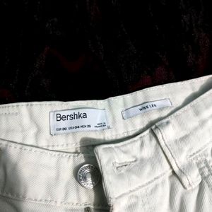 Bershka White Denim Cargo