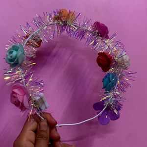 Flower Designed Hair Band With Lights