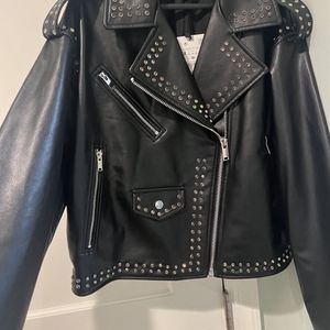 Zara Studded Leather Jacket