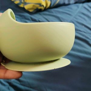 Suction Silicon Feeding Bowl With Spoon