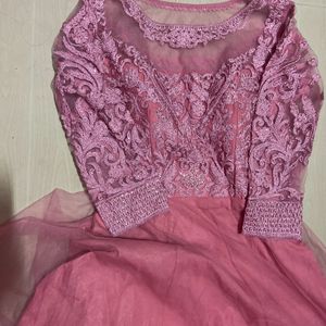 Pink Ethnic Wedding Guest Gown