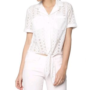 ONLY brand crop shirt. see through