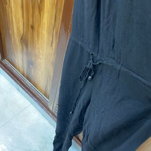 Black Backless Halter Neck Jump Suit