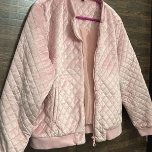 Women Pink Upper Velvet Jacket