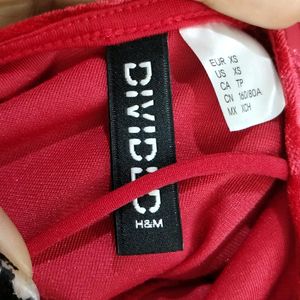 H&M Red Velvet Western Top (Women)