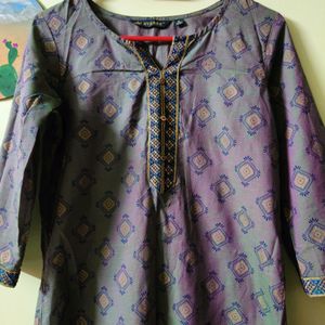 Women Geometric Print Straight Kurta