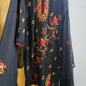 Black Suit  With Hand Embroidery Work