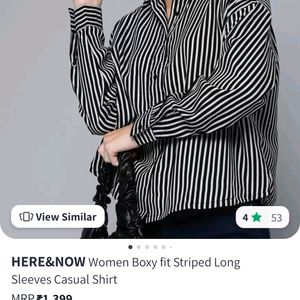 Black & White Striped Shirt (Women)