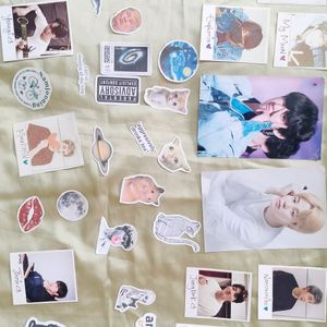 BTS Photocards , Polaroids And Paper stickers