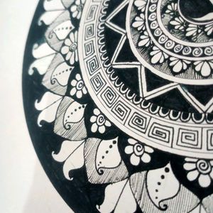 Mandala Painting For Wall (A5 Size) & Hair Claw