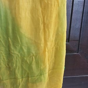 Mango Yellow And Green Color Chiffon Dupatta Soft