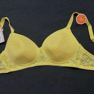 Zivame 32D Padded Bra Yellow