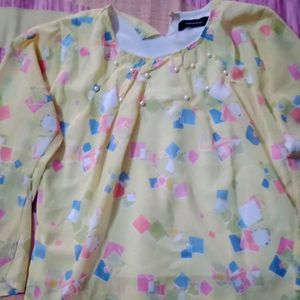 Yellow Colour Top For Girls